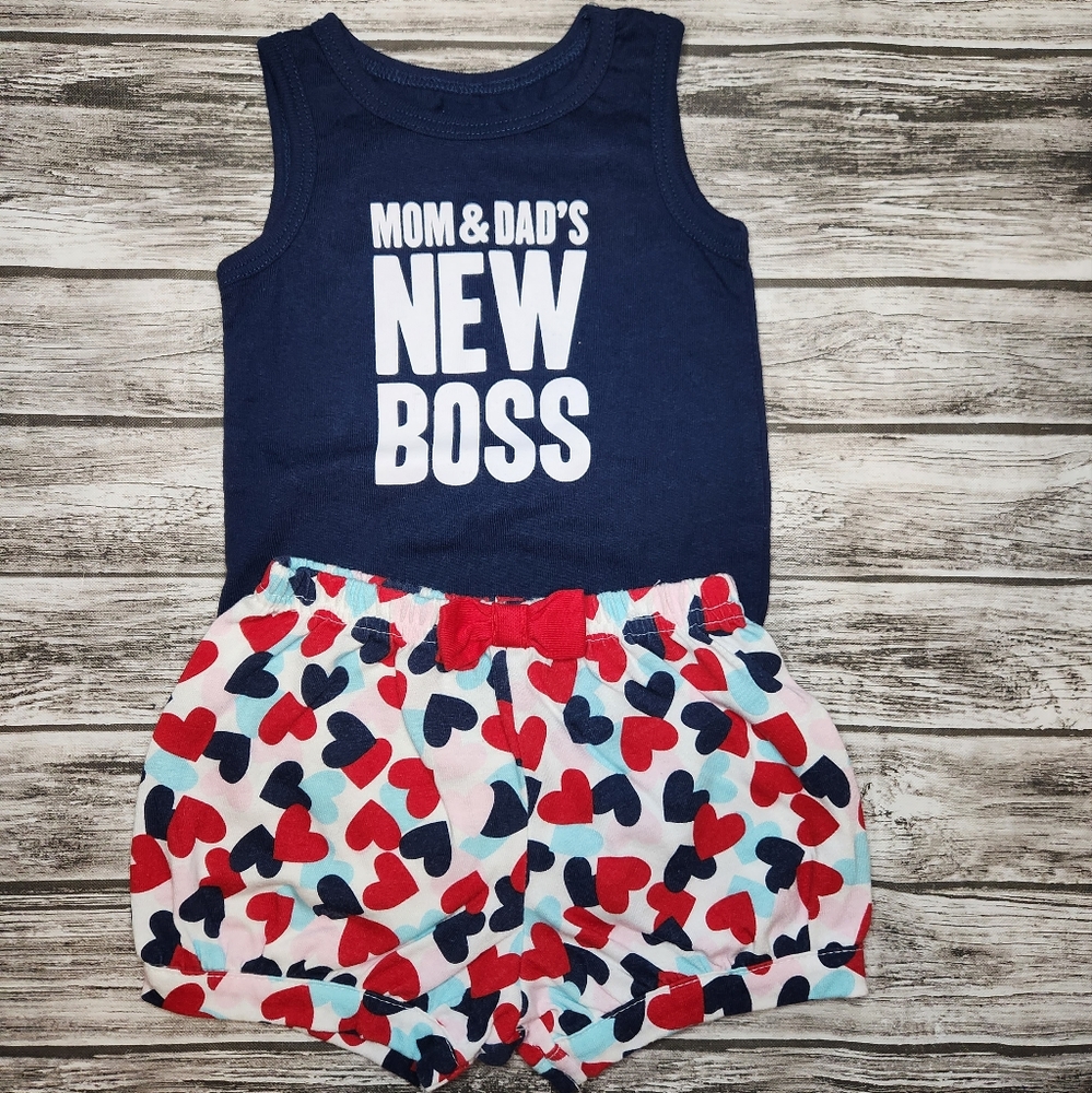Garanimals red, white and blue 2 piece outfit